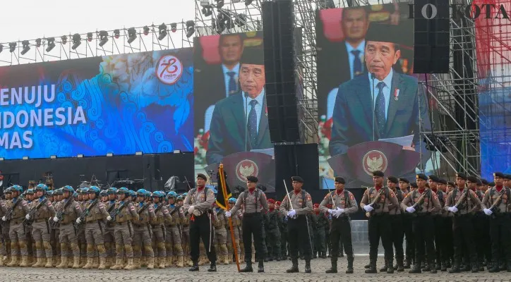 Ilustrasi, pelaksanaan HUT Bhayangkara pada tahun 2024. (Poskota/Ahmad Tri Hawaari)