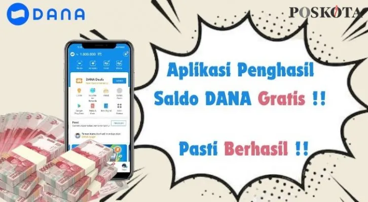 Dompet elektronik Anda akan segera terisi saldo DANA gratis sebanyak Rp199.000, dengan pakai cara ini, cek disini! (Poskota/Aldi Harlanda Irawan)