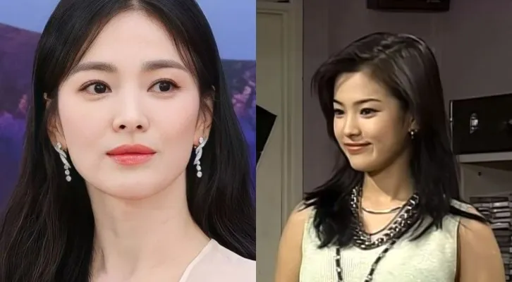 Potret Song Hye Kyo di tahun 2000-an dengan gaya Y2K yang menjadi viral di media sosial TikTok (Foto/Kolase)