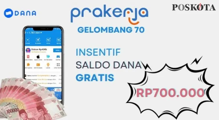 Selamat, insentif saldo dana gratis Rp700.000 di terima Anda yang lolos Kartu Prakerja Gelombang 70. Ketahui selengkapnya disini. (Foto: Poskota/Aldi Irawan)