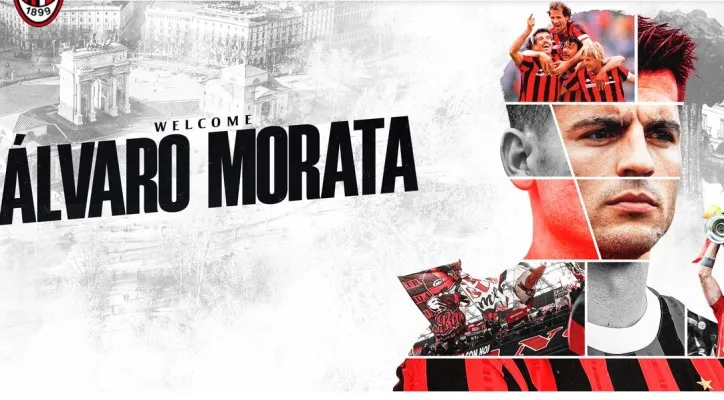 Alvaro Morata Resmi Bergabung dengan AC Milan Hingga 2028 (Foto: acmilan.com)