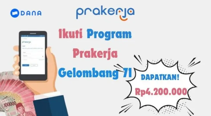 Total saldo dana gratis Rp4.200.000 dari Program Kartu Prakerja Gelombang 71 bisa Anda dapatkan dari NIK dan KTP yang lolos seleksi. (Foto: Poskota/Aldi Irawan)