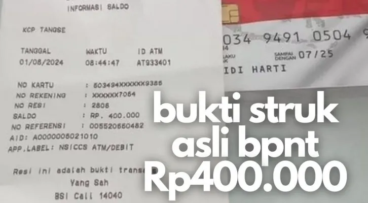 BPNT sudah SI, bansos Rp400.000 cair duluan di wilayah ini. (facebook @info Bansos PKH)