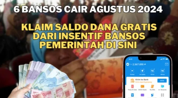 Sambut HUT RI, 6 Bansos Cair Ini Siap Bantu KPM dengan Insentif Saldo DANA Gratis dan Beras 10 Kg (Foto/Canva: Farida Fakhira)