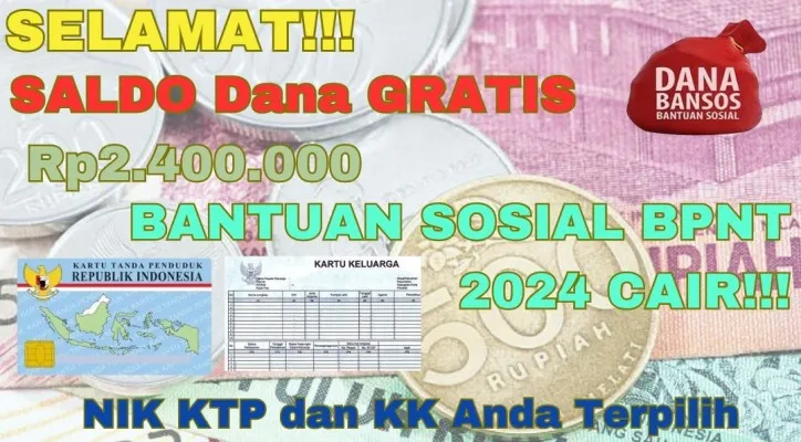 NIK KTP dan KK Anda terdata di pemerintah klaim saldo dana gratis Rp2.400.000 dari Bantuan Sosial 2024. Cek informasi selengkapnya di sini!  (Foto: Poskota/Herdyan Anugrah Triguna)