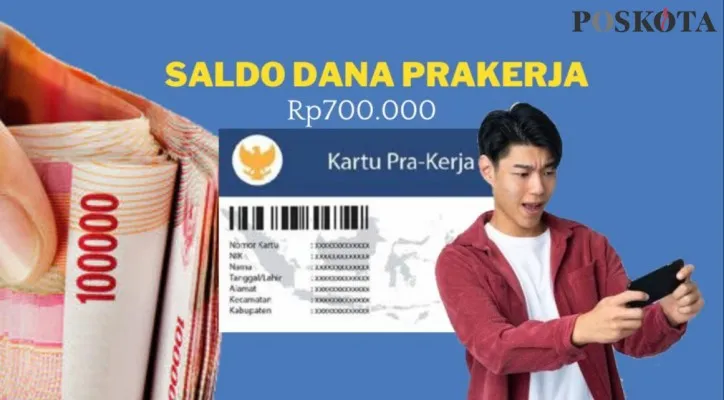 Rekening dompet elektronik Anda terisi saldo DANA gratis sebesar Rp700.000 sebagai bagian dari insentif Prakerja.(Mutia Dheza Cantika/Poskota)