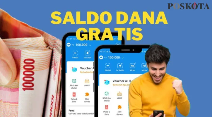 Saldo DANA gratis Rp225.000 ke dompet elektronik tanpa ribet dengan aplikasi penghasil uang.(Mutia Dheza Cantika/Poskota)