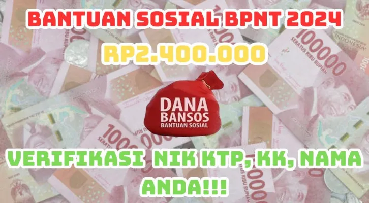 Nama di KTP ini telah terpilih menerima saldo dana gratis Rp2.400..000 dari pemerintah melalui bantuan sosial subsidi BPNT 2024. Cek persyaratannya di sini (Foto: Poskota/Herdyan Anugrah Triguna)