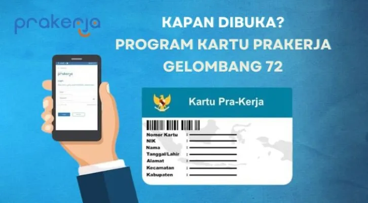 Kapan pendaftaran Program Prakerja Gelomabng 72 dibuka? Cek disini jawaban lengkapnya dan dapatkan insentif saldo DANA gratis Rp700.000 ke dompet elektronik. (Poskota/Aldi Harlanda Irawan)