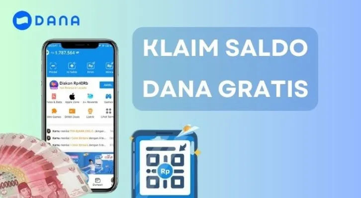 Klaim sekarang! Saldo DANA gratis Rp220.000 yang bisa dicairkan sekarang juga via dompet elektronik. (Poskota/Aldi Harlanda Irawan)