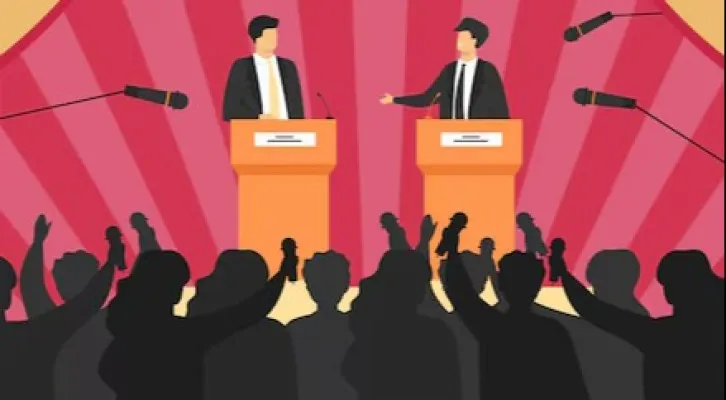 Ilustrasi debat. (Freepik/ pch.vector)