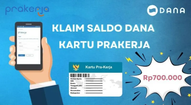 Raih sekarang insentif saldo DANA gratis hingga Rp700.000 yang dapat terkirim ke dompet elektronik Anda, dari Program Prakerja, cek disini informasi selengkapnya. (Poskota/Aldi Harlanda Irawan)