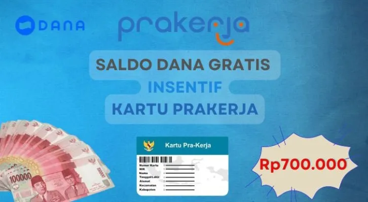 Pemerintah melalui program Prakerja, menyalurkan saldo DANA gratis hingga Rp700.000 ke dompet elektronik calon peserta, cek disini prediksi pembukaan pendaftaran Gelombang 72. (Poskota/Aldi Harlanda Irawan)