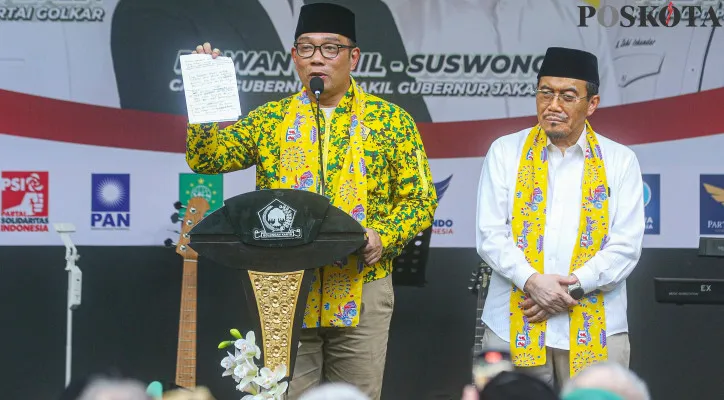 Tim Pemenangan Ridwan Kamil-Suswono (RIDO) akan mengajukan gugatan ke Mahkamah Konstitusi terkait Pilkada DKI Jakarta. Poskota/Ahmad Tri Hawaari