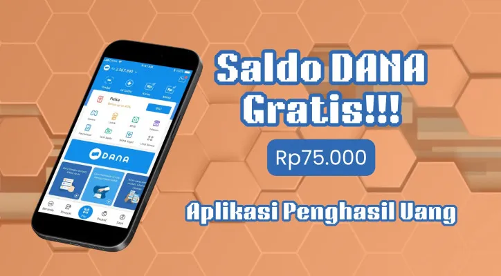 Kalim saldo DANA gratis menggunakan aplikasi penghasil uang Cashzine. (Poskota/Syifa Luthfiyah)