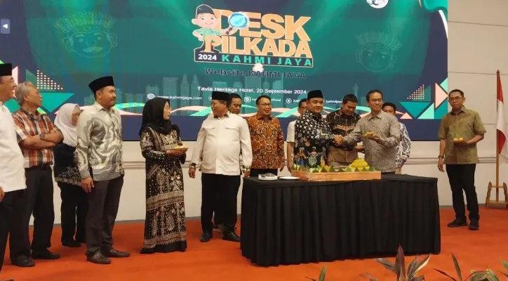 Kahmi Jaya berkolaborasi dengan KPU DKI Jakarta untuk menggelar diskusi soal Pilkada di Tavia Heritage Hotel, Cempaka Putih, Jakarta Pusat, Jumat, 20 September 2024. (Dok. Humas Pemprov DKI)