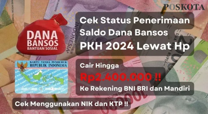 NIK di KTP dengan nama ini telah terpilih menerima saldo dana yang bertotalkan Rp2.400.000 dari subsidi bansos PKH 2024, disalurkan ke rekening KKS, cek disini selengkapnya. (Poskota/Aldi Harlanda Irawan)