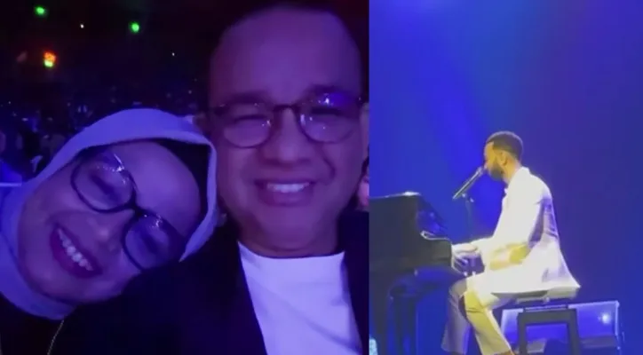 Anies Baswedan dan istri, Fery Farhati memilih untuk menonton konser John Legend daripada debat Pilkada Jakarta 2024. (Instagram/@aniesbaswedan)