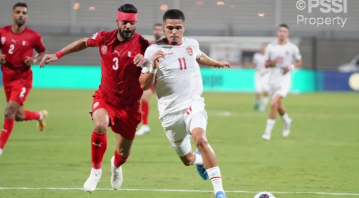 Bahrain memaksa Indonesia bermain imbang 2-2 melalui gol di menit akhir pertandingan. (pssi.org)