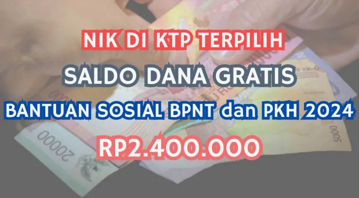 NIK di KTP Anda terpilih menerima saldo dana gratis Rp2.400.000 dari bantuan sosial pemerintah subsidi BPNT dan PKH 2024? Cek di sini (Poskota/Herdyan Anugrah Triguna)