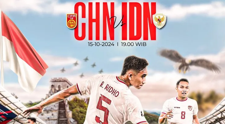 Jadwal lengkap dan link live streaming Timnas Indonesia vs China di matchday ke-4 Grup C Kualifikasi Piala Dunia 2026 (Instagram @timnasindonesia @persija)