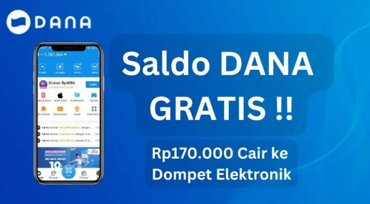 Bagi Anda yang beruntung bisa dapatkan saldo DANA gratis hingga ratusan ribu rupiah yang dapat dicairkan ke dompet elektronik. (Poskota/Aldi Harlanda Irawan)