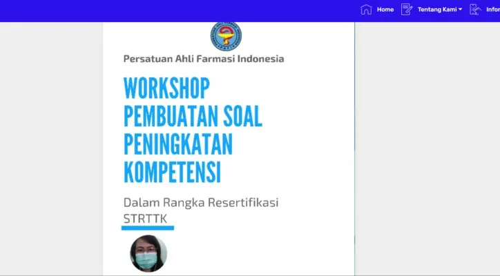 Tangkapan layar Website PAFI Kabupaten Kulon Progo, Yogyakarta. (Pafikulonprogo.org)