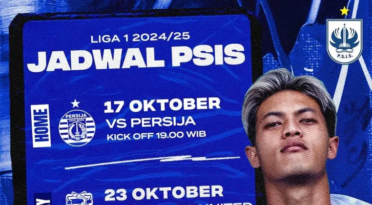 Prediksi starting XI PSIS Semarang melawan Persija Jakarta pada pekan ke-8 BRI Liga 1. Kick-off hari ini, Kamis 17 Oktober 2024 pukul 19.00 WIB!  (Instagram @psissemarang)