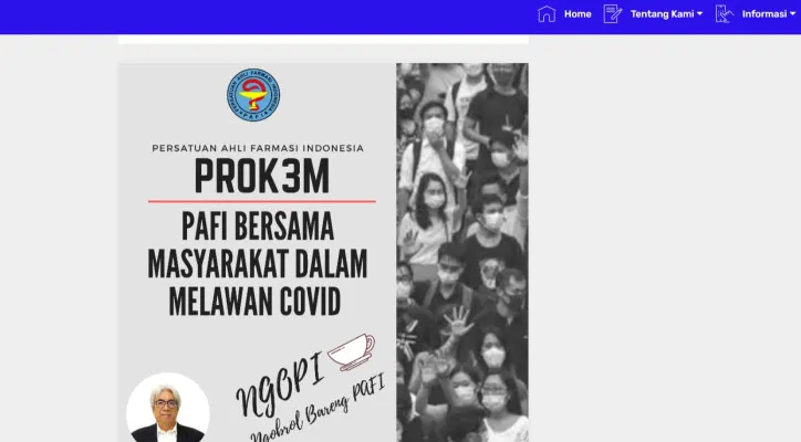 Tangkapan layar website PAFI Papua Selatan. (pafipapuaselatan.org)