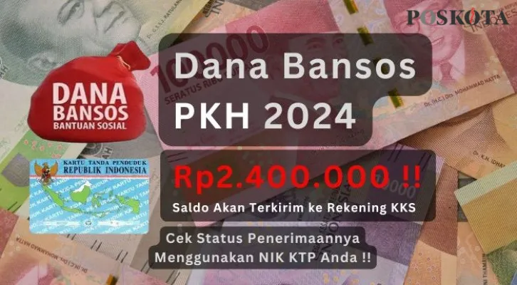 NIK KTP milik Anda telah terverifikasi menerima saldo dana bansos yang totalnya Rp2.400.000 dari subsidi PKH 2024, disalurkan ke rekening KKS via BNI BRI dan Mandiri, cek sekarang informasi selengkapnya. (Poskota/Aldi Harlanda Irawan)