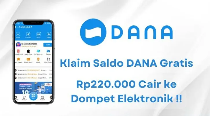 Klaim saldo DANA gratis hingga Rp220.000 cair ke dompet elektronik(Poskota/Aldi Harlanda Irawan)