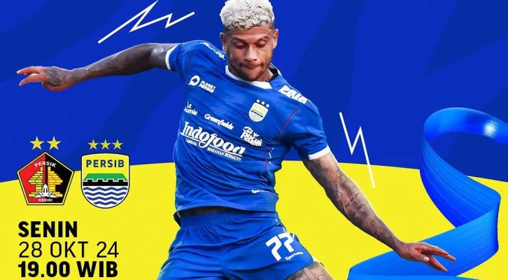 Tonton live streaming laga Persik Kediri vs Persib Bandung hari ini 28 Oktober 2024 di pekan ke-9 BRI Liga 1. Mulai kick-off pukul 19.00 WIB! (Instagram @persib)