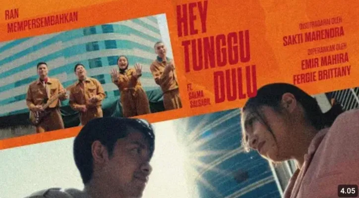 Lirik lagu 'Hey, Tunggu Dulu' RAN dan Salma Salsabil (Foto/YouTube: RANforyourlife)