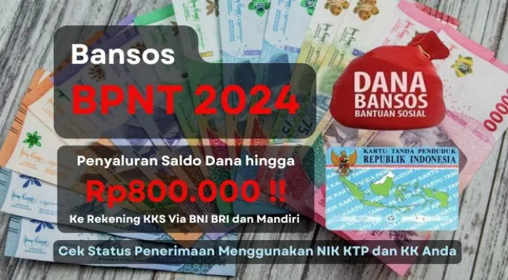 NIK e-KTP milik Anda terverifikasi pemerintah dapat terima subsidi dana bansos BPNT 2024, dana yang bisa diterima KPM bernominalkan Rp800.000 ke rekening Himbara, informasi selengkapnya cek disini. (Poskota/Aldi Harlanda Irawan)