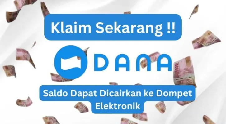 Klaim saldo DANA gratis dengan memakai aplikasi penghasil uang(Poskota/Aldi Harlanda Irawan)