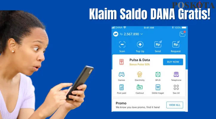 Klaim saldo DANA hingga Rp1.000.000 pakai aplikasi penghasil uang KBM Apps.(Poskota/Adam Ganefin)