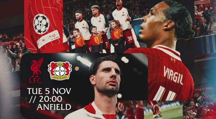 Jadwal, link live streaming dan prediksi line up Liverpool vs Leverkusen di Liga Champions. (X/Liverpool)