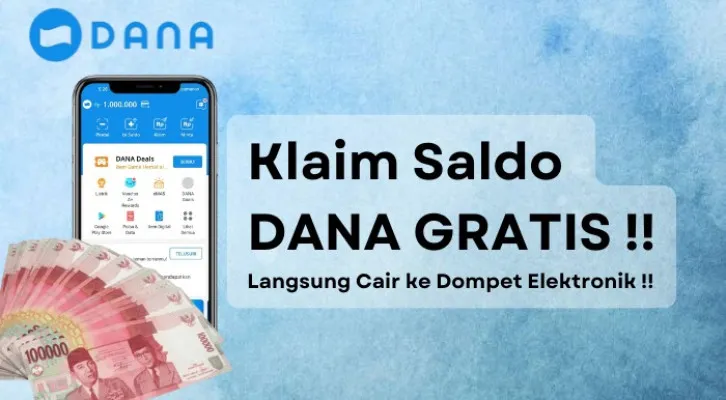 Dompet elektronik kamu akan segera terisi saldo DANA gratis hingga ratusan ribu rupiah banyaknya hanya dengan menggunakan cara berikut ini. (Poskota/Aldi Harlanda Irawan)