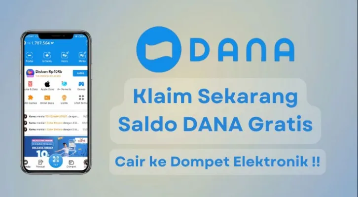 Inilah cara klaim dan cairkan sekarang! Saldo DANA gratis hingga Rp300.000 ke dompet elektronik. (Poskota/Aldi Harlanda Irawan)