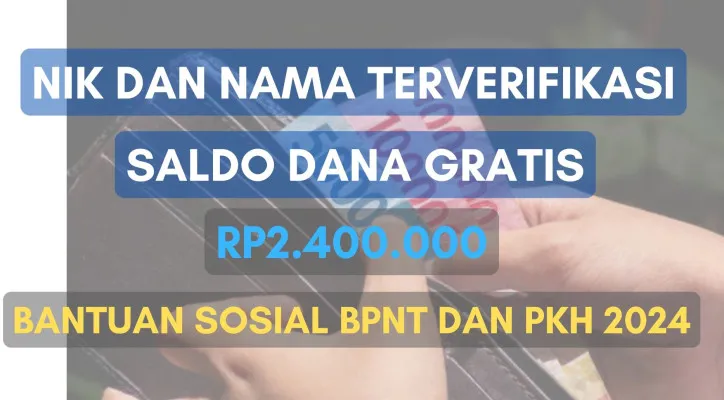 NIK dan nama di KTP terpilih pemerintah mendapatkan saldo dana gratis Rp2.400.000 dari Bantuan Sosial BPNT dan PKH 2024. Lihat di sini! (Poskota/Herdyan Anugrah Triguna)