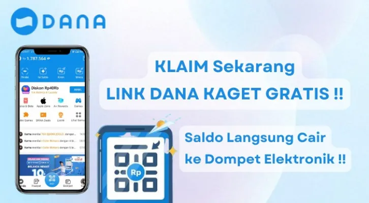 Dapatkan dan cairkan sekarang! link DANA Kaget dengan hadiah utama hingga Rp200.000 ke dompet elektronik Anda. (Poskota/Aldi Harlanda Irawan)