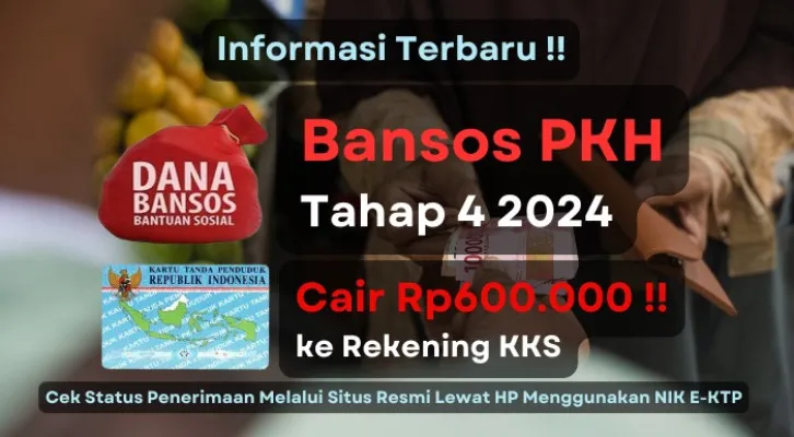 Cek penerima bansos PKH tahap 4 periode Oktober-Desember 2024 lewat HP melalui situs resmi kemensos dengan menggunakan NIK pada E-KTP. (Poskota/Aldi Harlanda Irawan)