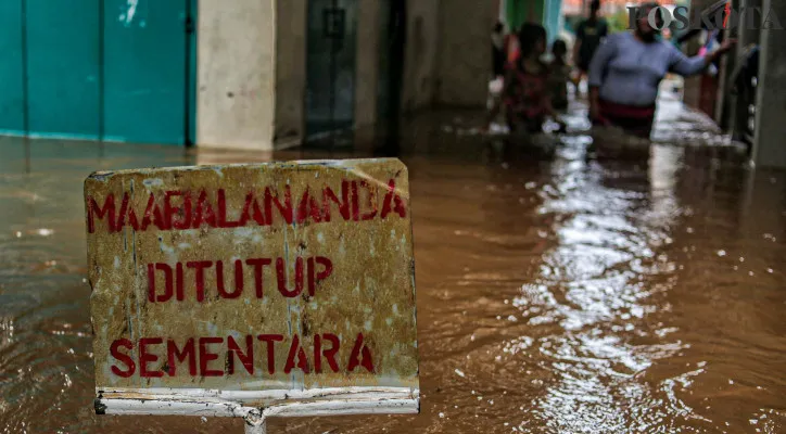 Ilustrasi bencana banjir. (Poskota.co.id/Ahmad Tri Hawaari)