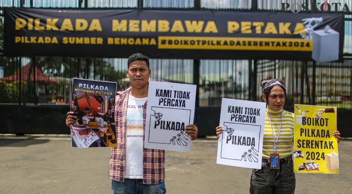 Aksi Tolak Pilkada 2024 Serentak Membawa Petaka di Depan Gedung DPR