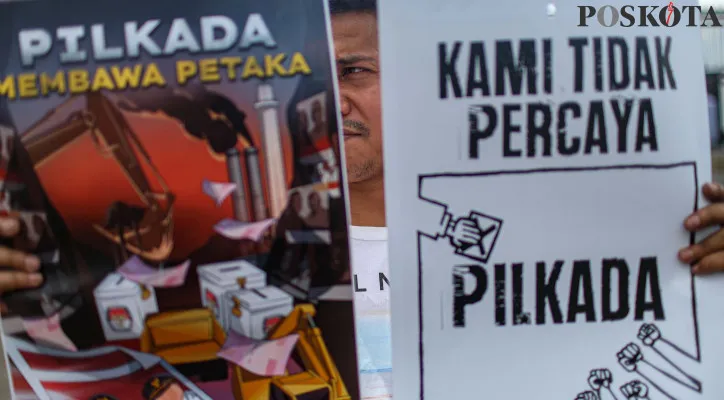 Aksi Tolak Pilkada 2024 Serentak Membawa Petaka di Depan Gedung DPR