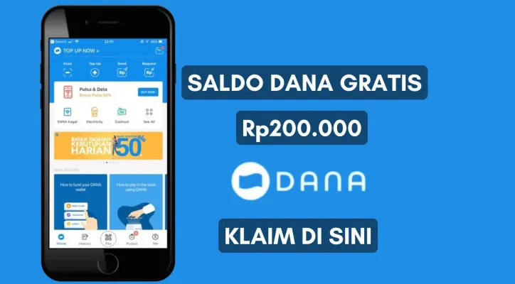 Dapatkan saldo DANA Gratis hingga Rp200.000 dari aplikasi penghasil uang! Klaim di sini (Poskota/Herdyan)