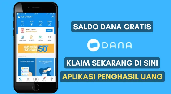 Klaim saldo DANA gratis Rp150.000 dari aplikasi penghasil uang cuman menukarkan koin saja. Cek di sini caranya! (Poskota/Herdyan)