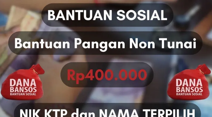 NIK KTP dan KK atas nama Anda menerima saldo dana gratis Rp400.000 dari pemerintah melalui bantuan sosial BPNT 2024. Cek di sini! (Poskota/Herdyan)