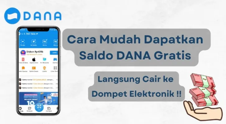 Hanya dengan 5 cara berikut ini, Anda bisa klaim saldo DANA gratis hingga Rp180.000 ke dompet elektronik. (Poskota/Aldi Harlanda Irawan)