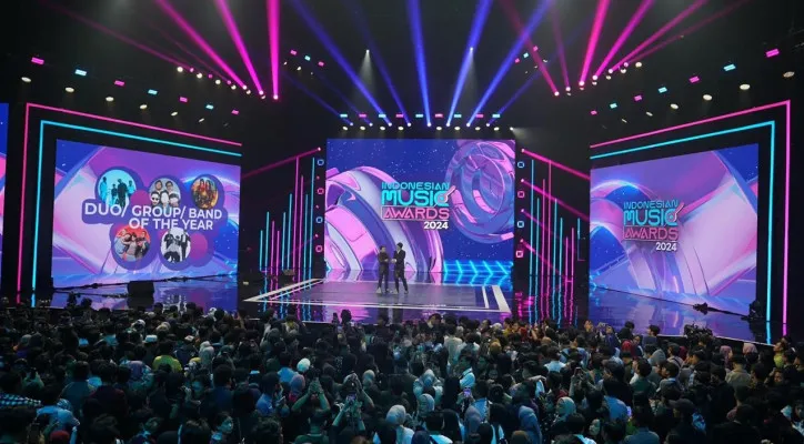 Foto: Acara malam puncak penghargaan Indonesian Music Awards (IMA) 2024 yang disiarkan langsung dari studio RCTI+ pada kemarin. (Dok. Telkom)